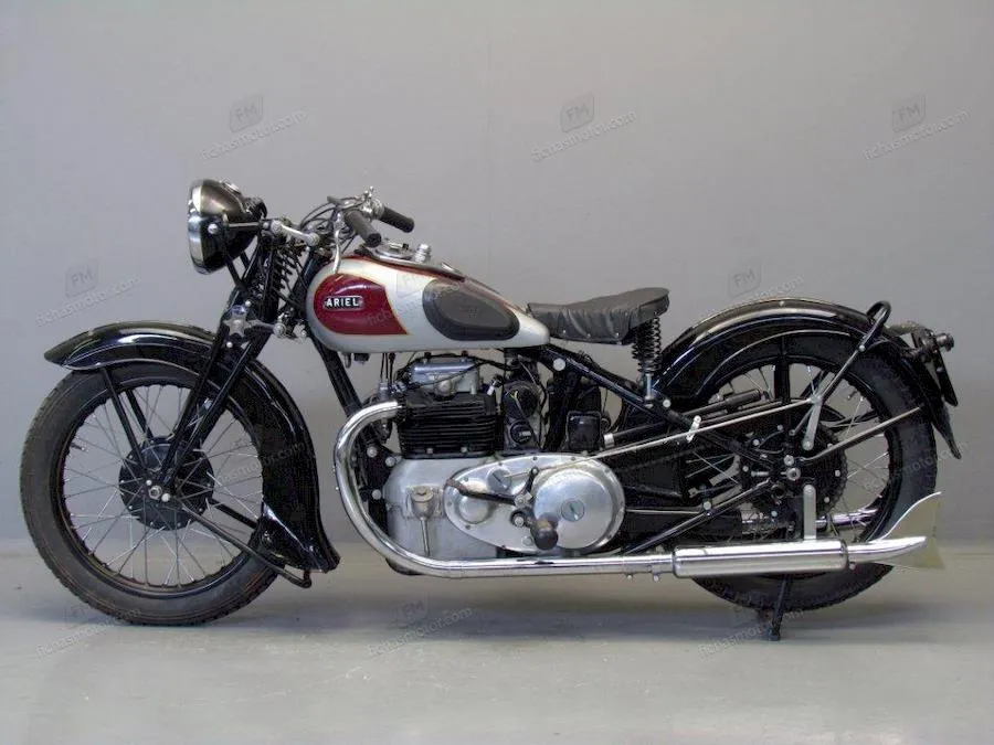 Obrázek motocyklu Ariel 4f square four 600 roku 1936