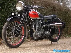 Image of the Ariel vh 500 red hunter 1956 motorcycle