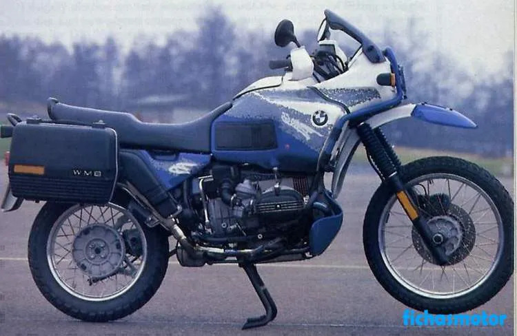 1990 model Bmw r 100 gs paris-dakar motosikletin görüntüsü