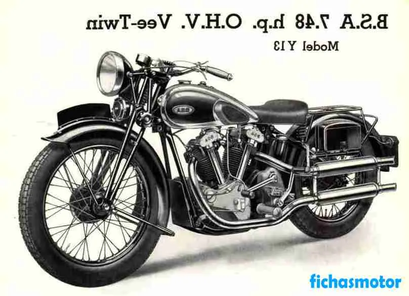 Bild des Bsa y13-Motorrads des Jahres 1938