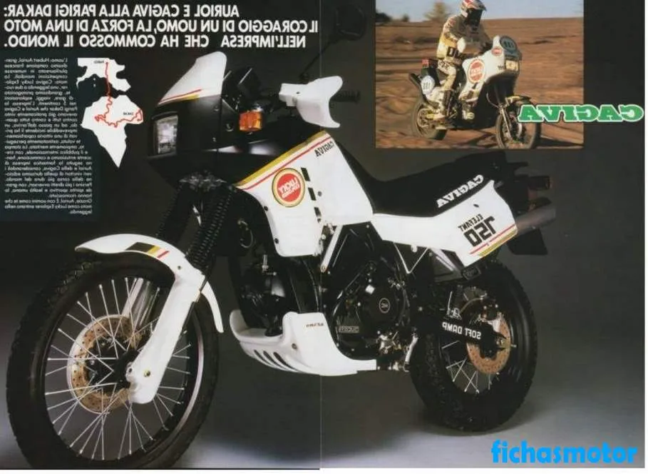 Imaginea motocicletei Cagiva elefant 750 a anului 1988