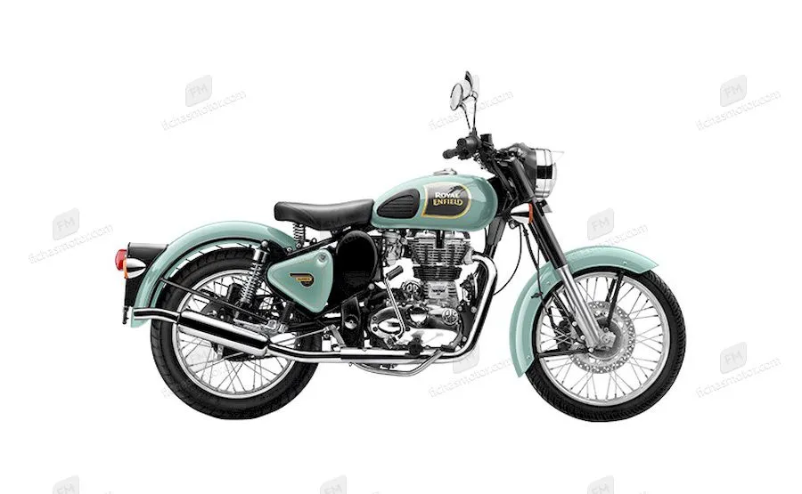 Imagem da motocicleta Enfield 350 bullet de luxe do ano de 1985