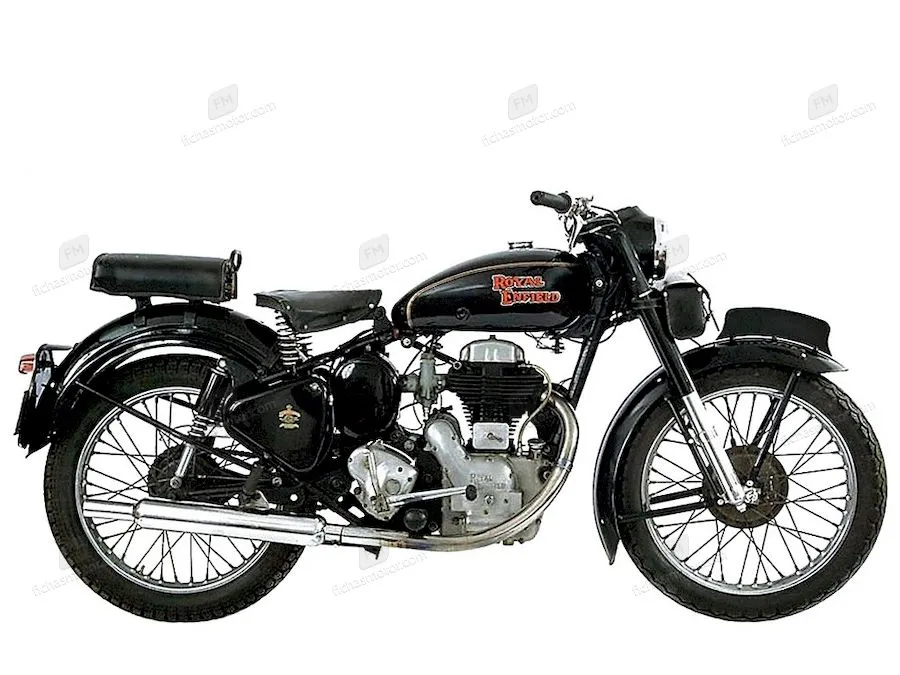 Image de la moto Enfield 350 bullet de luxe de l'année 1989