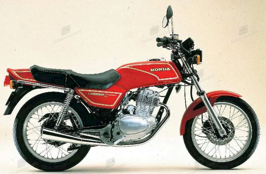 Imaginea motocicletei Honda cb 250 rs a anului 1984