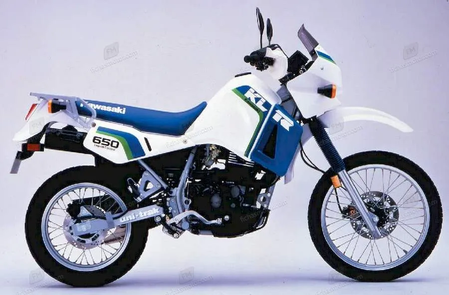 Afbeelding van de Kawasaki klr 650 (reduced effect)-motorfiets van het jaar 1987