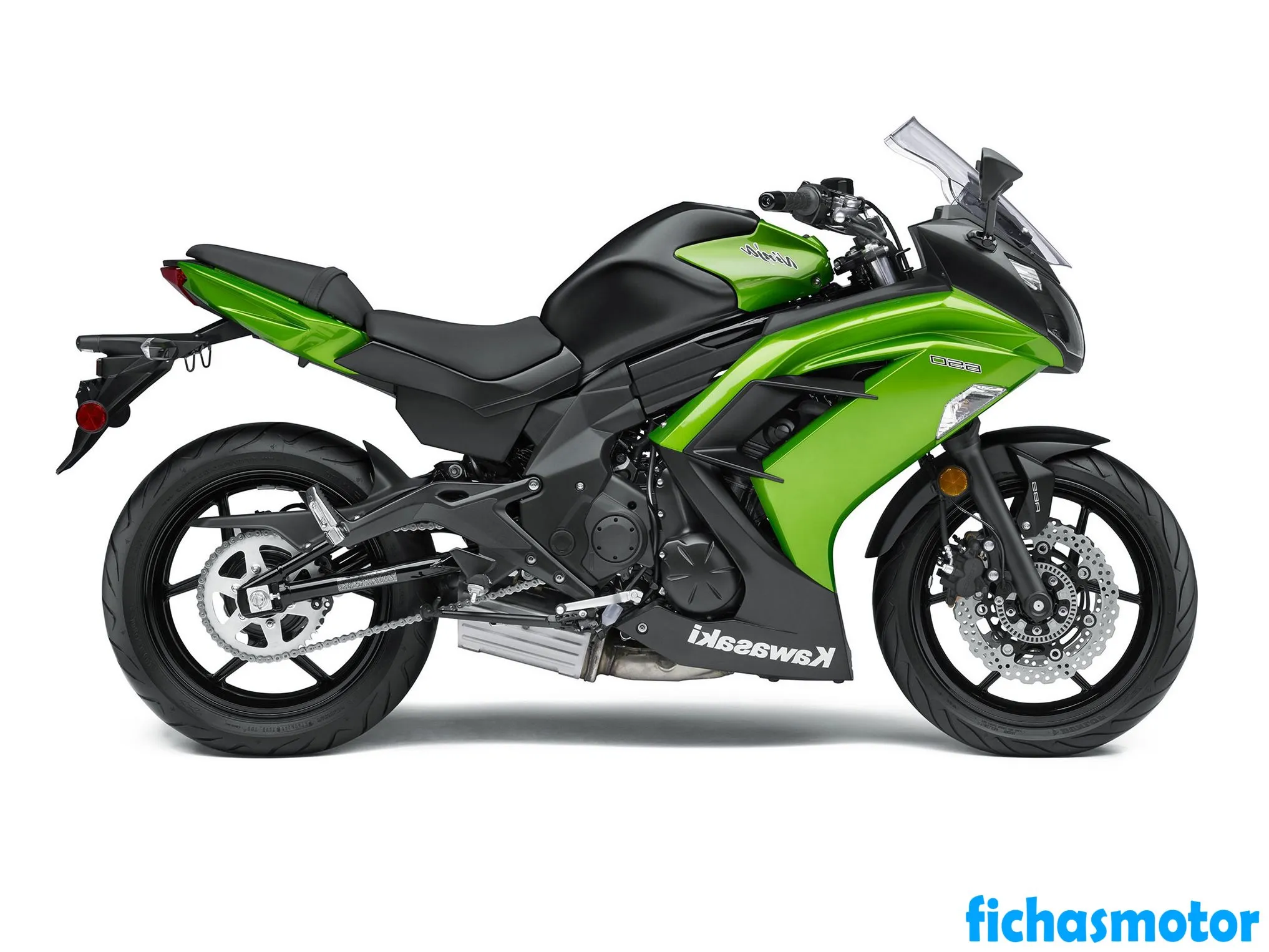 Afbeelding van de Kawasaki ninja 650 abs-motorfiets van het jaar 2014