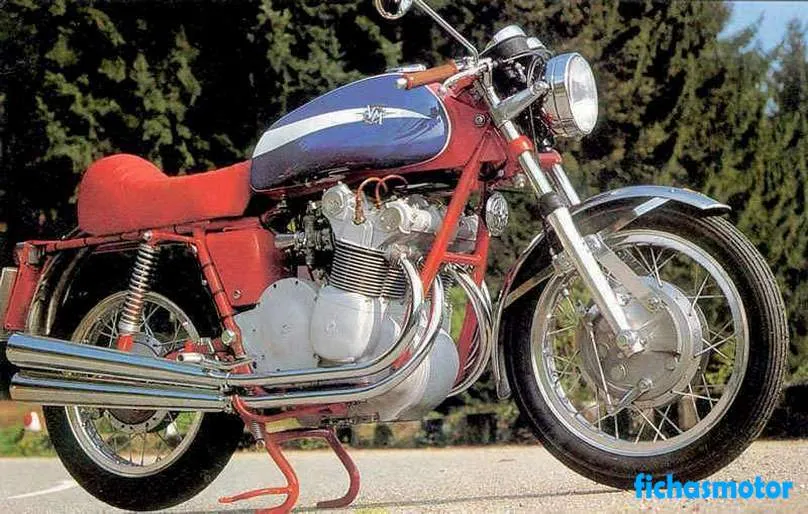 Afbeelding van de Mv agusta 750 s-motorfiets van het jaar 1972