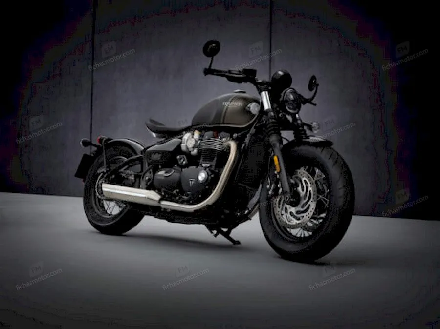 Imaginea motocicletei Triumph Bonneville Bobber a anului 2021