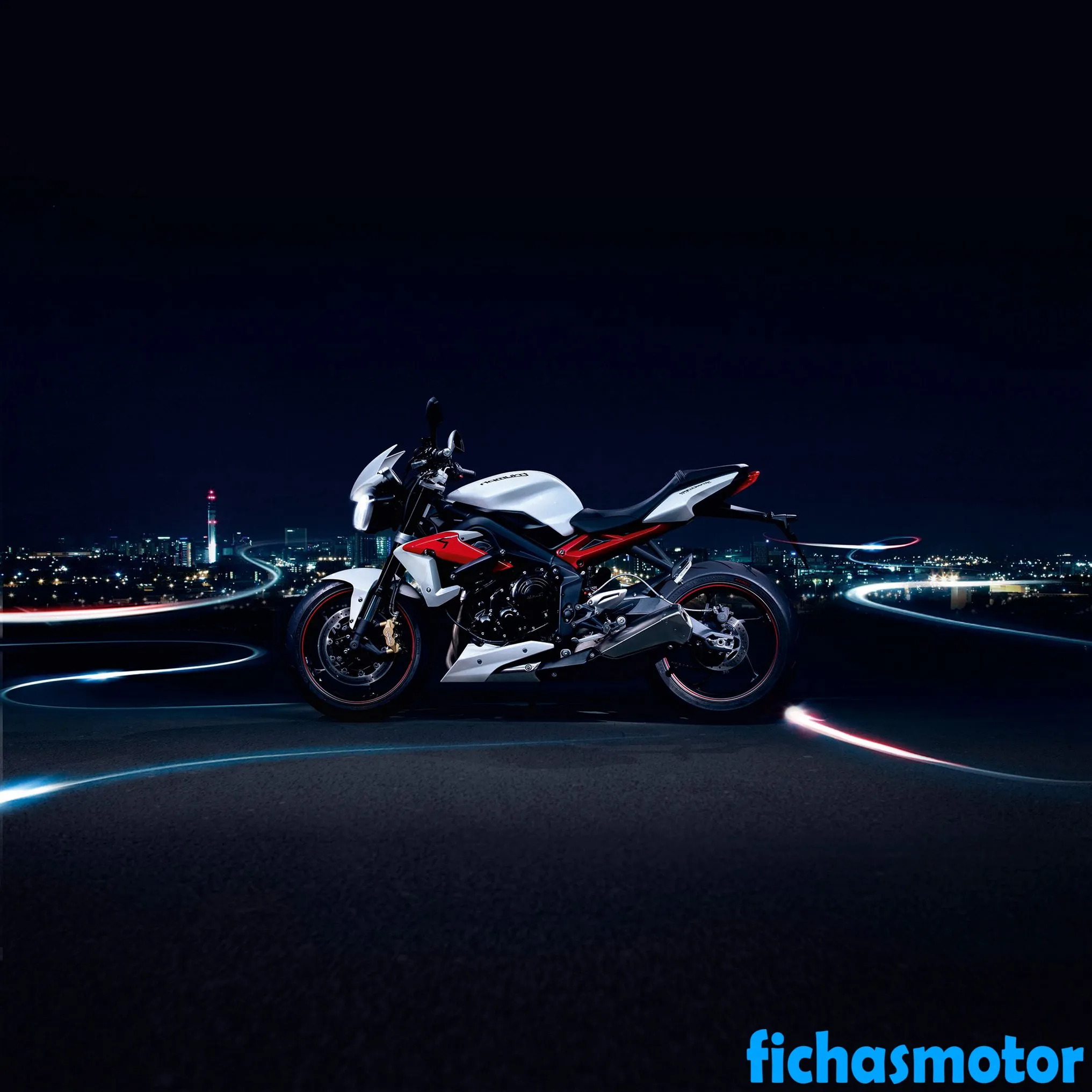 Imagem da motocicleta Triumph street triple r do ano de 2013