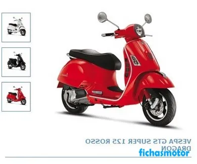 Imagen de la moto Vespa gts 125 super del año 2010