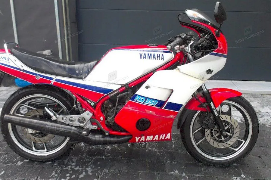 Afbeelding van de Yamaha rd 350 n (reduced effect)-motorfiets van het jaar 1989