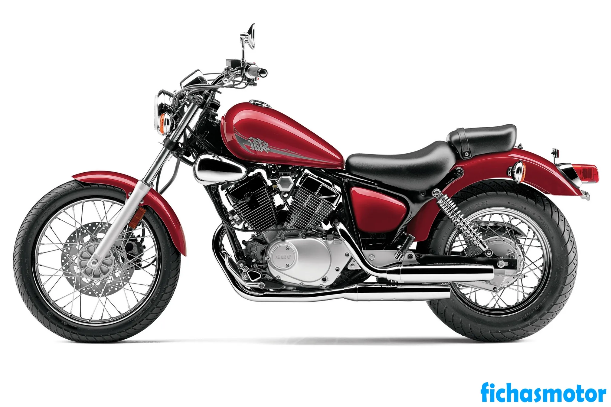 2014年のYamaha v star 250オートバイのイメージ